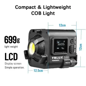Ltg5182012613742pe Yongnuo Ynlux100 Compact Video Cob Photography Fill 100w K7r8 #3