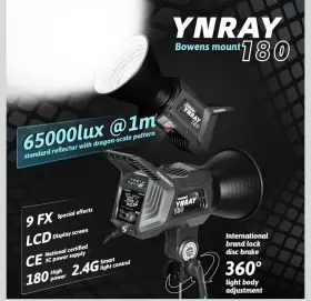 Ynray180 Yongnuo 180w Studio Led Video Light 3200-5600k Photography Usa New