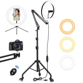 12hl Yoobao 12 Inch Ring Light With 81 Tripod Stand Folded Arm Overhead Camera Mount Phone