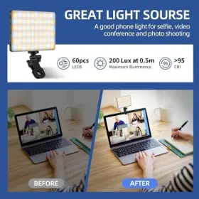 Youlisn 799124062891 Led Selfie Light Phone Wtih Clip 3000mah Rechargeable Pho #3