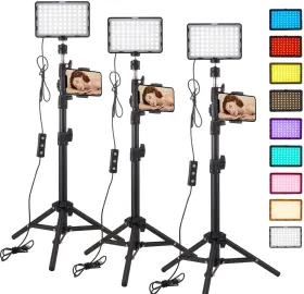 Pb003 Youpro Technology Co. Ltd 3pack Led 9color Filter Studio Streaming Lights Photography Video Lighting Kit