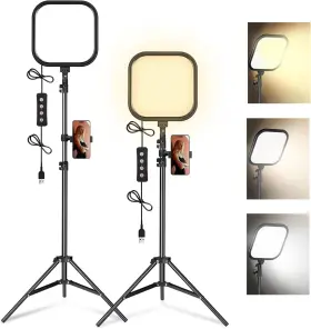 Youtin 445024998927 2-pack Led Video Light Kit 15w Studio 2500-8500k Color Temperatue With Tr