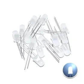 5mm-wu-100 Yunke Dianzi 100pcs 5mm Diffused Led Diode Lights Assortment 5 Colors X White / 100 Pcs