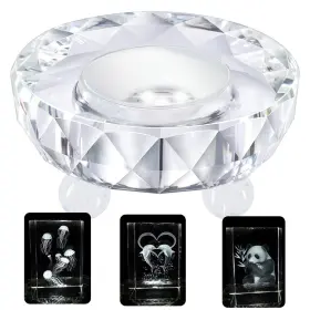 Nd80 Yvv Led Crystal Light Base Acrylic Show Stand Lighted Display 3.14 Inch