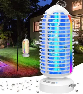 Zechuan 717690770747 Bug Zapper Outdoor With Colorful Lighting And Auto-sensing 3 In 1 Cordless 4