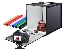 Zt080 Zecti Upgrade Photo Studio Light Box - Size 24 Inch Open With Adjustable