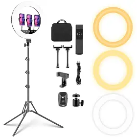 Hq-21s Zefront 21 Inch Ring Light With 70ftft Tripod Stand Touch Control 3000k-6000k