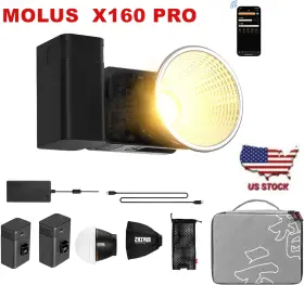 Zhiyun 191493004399 Molus X60 Pro 60w Hand Pocket Cob Led Video Light Bi-color 2700k-6500k