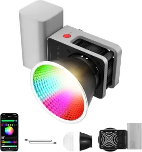 C040064g3 Zhiyun Cinepeer Cx50 Rgb Full Color 50w Led Video Cob Light 2700k-6500k Battery