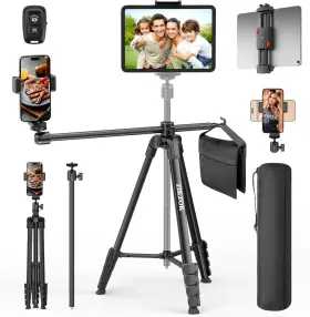 Zt67 Zikzok 70 Inch Phone Tripod And Selfie Stick Horizontal Overhead Extendable Camer