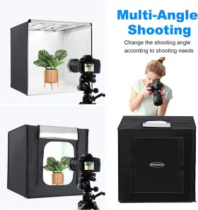 Zkeezm 313098686637 Photo Studio Light Box Photography 32 Inch X32 With 210 Leds And 6 Colors Backdrops #3
