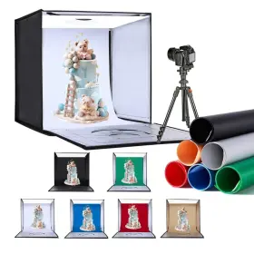 Zkeezm 722563940721 Light Box Photography 20 Inch X20 With 160led Lights And 6 Color Backdrops Photo