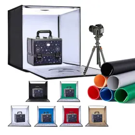 Zkeezm 722563940776 Light Box Photography 24 Inch X24 With 120led Lights And 6 Color Backdrops Photo