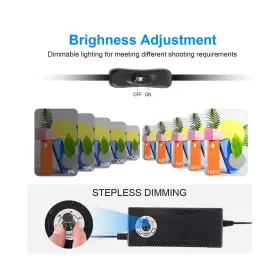 Zk-ry-11 Zkeezm Light Box Photography 20 Inch X20 With 100 Led Lights And 5 Colors Backdrops Phot #2