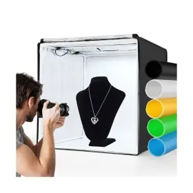 Zk-ry-11 Zkeezm Light Box Photography 20 Inch X20 With 100 Led Lights And 5 Colors Backdrops Phot