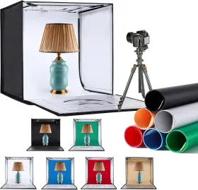 Zk-ry-15 Zkeezm Light Box Photography 24 Inch X24 With 240led Lights And 6 Color Backdrops Photo
