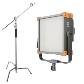 T03201 Zolar Toliman 30s 140w Bi-color Led Light Panel With 10ft Turtle Base C-stand