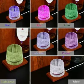 Zb125 Zrenjhus Led Light Base Wood Display Stand For Crystal 3d 10 Colorful L #2