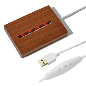 Zb125 Zrenjhus Led Light Base Wood Display Stand For Crystal 3d 10 Colorful L