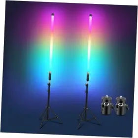 Yk-32app Zuoding 2pack App Control Rgb Tube Light With Tripod Stand Rechargeable And Handheld