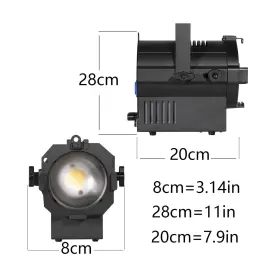 50tz Zvh 768479396856 50w Led Fresnel Spotlight 6500k Manual Zoom Dmx Studio Lights Dimm #2