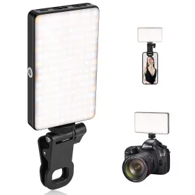 Zyrubwoe 740170274138 160 Led Clip-on Cell Fill Light Rechargeable Video Adjustable Color T