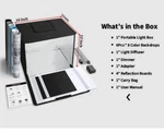 Glendan Studio Light Box 16X12 Portable Dimmable Product Photography. Fixed Price $45.00.