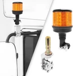 2856APLM Amber Led Flashing Light Beacon & BRK10 Mirror Mounted Din Pole. Fixed Price $127.50.