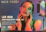 Nice Veedi Led Photography Light Kit, Item NV-RGB152P. Fixed Price $99.00.