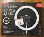 Sunpak 12" Bi-color Ring Light Kit VL-LED-162-12RL Black (open Box). Fixed Price $23.47.