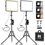 2-PACK Led Video Kit, Niceveedi Studio Light, 2800-6500K Dimmable Photogra. Fixed Price $69.95.