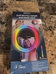 Vivitar Clip-on Full Color Selfie Mini Ring Light, 7 Rgb Modes, 24 Leds. Fixed Price $7.99.