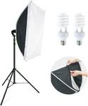 Linco 1 Softbox Stand Photo Studio Continuous Lighting Kit With 2 Bulb. Fixed Price $38.99.