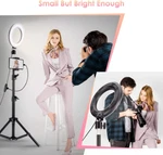 Victsing Selfie Ring Light With 4 Foot High Tripod Stand & Phone Camera Holder. Fixed Price $32.99.