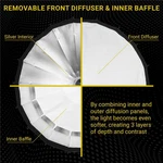 Glow Profond Quick-open 55" Deep Parabolic Softbox With Focusing Rod System (144. Fixed Price $310.00.