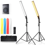 Neewer Handheld 2.4G Led Video Light Stick Kit With Stands/filters/carry Bag. Fixed Price $105.99.