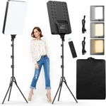 Pack 24 Led Video Light Kit Heorryn Dimmable With Stand. Fixed Price $212.12.