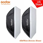 2*GODOX 60X90CM 24"X35" Bowens Mount Speedring Softbox Studio Strobe Monolight. Fixed Price $62.99.