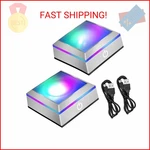 Eeekit 2PCS Led Light Display Base For 3D Crystal Glass Art, 6 Colors Square Fla. Fixed Price $22.56.