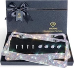Shering Bling License Plate Frame, 2 Pack With Colorful Rhinestones. Fixed Price $15.00.