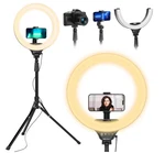 Ubeesize 14" Led Ring Light + 62" Tripod Phone Clamp Remote Black Pristine. Fixed Price $19.00.