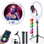 Weeylite WE-9 10" Rgb Ring Light Selfie With Built-in Battery/app .... Fixed Price $111.69.