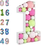 Joybox Design 3FT Mosaic Balloon Frame 1 Light Up Numbers Pre-cut Kit .... Fixed Price $30.15.
