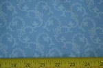 By 1/2 Yd, Vintage, Light-blue Scrolls Quilt Cotton, Cranston, M7780. Fixed Price $5.50.
