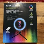 Bauhn Ring Light W/ Color Changing Led & Remote. Fixed Price $12.00.