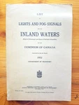 1952 List Of Lights & Fog Signals Inland Waters British Columbia Montreal Canada. Fixed Price $9.00.