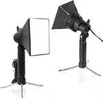 Meking Mini Softbox Photography Lighting Kit, Portable 4X4.8IN Continuous. Fixed Price $41.28.