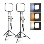 Neewer 2 Pack 15W 10.8" Led Video Panel Lighting Kit With Tripod Stands. Fixed Price $56.99.