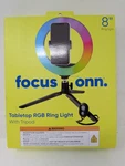 New Onn 8" Tabletop Rgb Ring Light With Tripod Multicolor Led Adjustable. Fixed Price $17.86.
