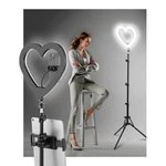 13" Heart Ring Light With 74" Tripod Stand, 47 Color Modes, Phone Holder & Ip.... Fixed Price $94.47.